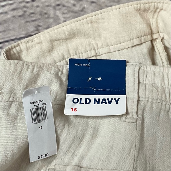 Old Navy Slouchy Tapered Wish Bone High Rise Cotton Cargo Pants 16 NWT - Picture 13 of 14